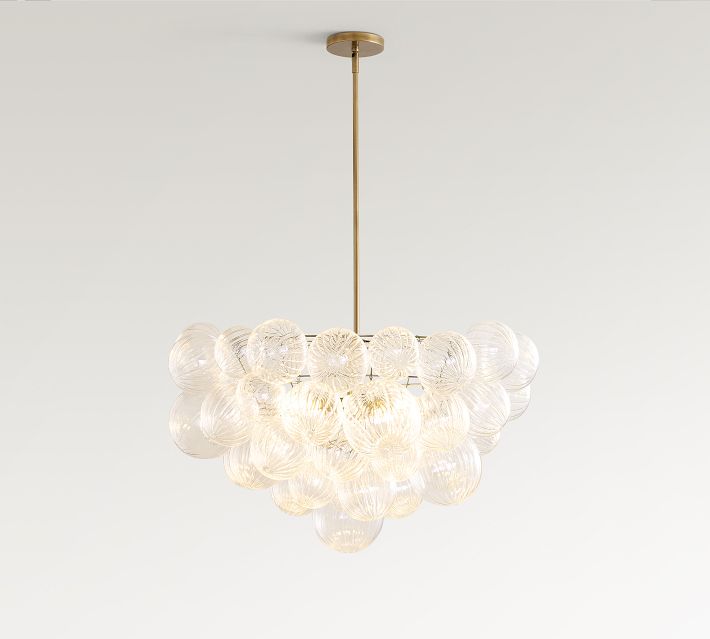 Pottery Barn ガラス/天井照明　① Laurel Glass Pendant (8