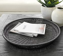 Handwoven Rattan Round Tray