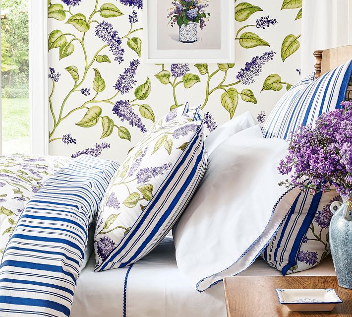 Mark D. Sikes Lilac Fields Reversible Comforter Shams | Pottery Barn