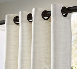 Outdoor Performance Slub Weave Curtain