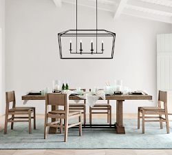 Remington Iron Linear Lantern Chandelier (42")