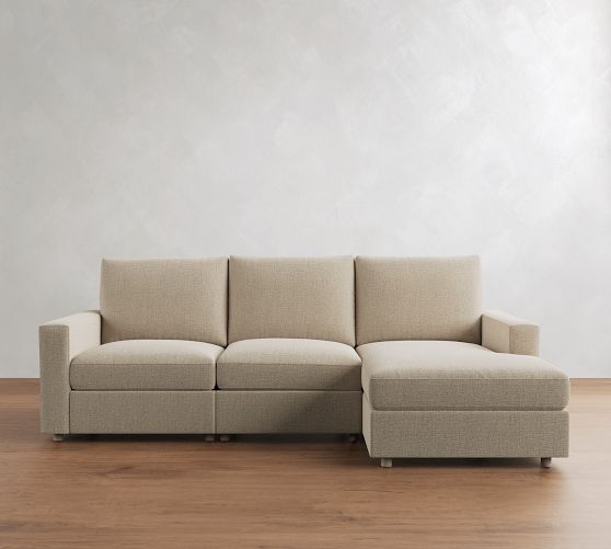Westwood Square Arm Power Reclining Chaise Sectional (109"-163") by Pottery Barn