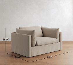 Palmetto Slipcovered Chair and a Half