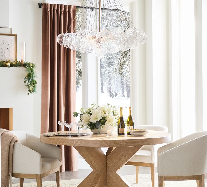 Cooper Glass Bubbled Round Chandelier (28