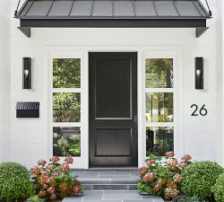 Manor Outdoor Glass &amp; Iron Sconce (18'')