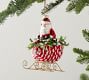 Mercury Glass Santa Ornaments