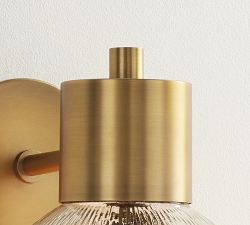 Valerie Ribbed Glass Sconce (12")