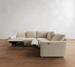 Westwood Square Arm Power Reclining Reversible Wedge Sectional (119"-131")