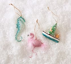 Whimsical Coastal Ornaments - Set of 3