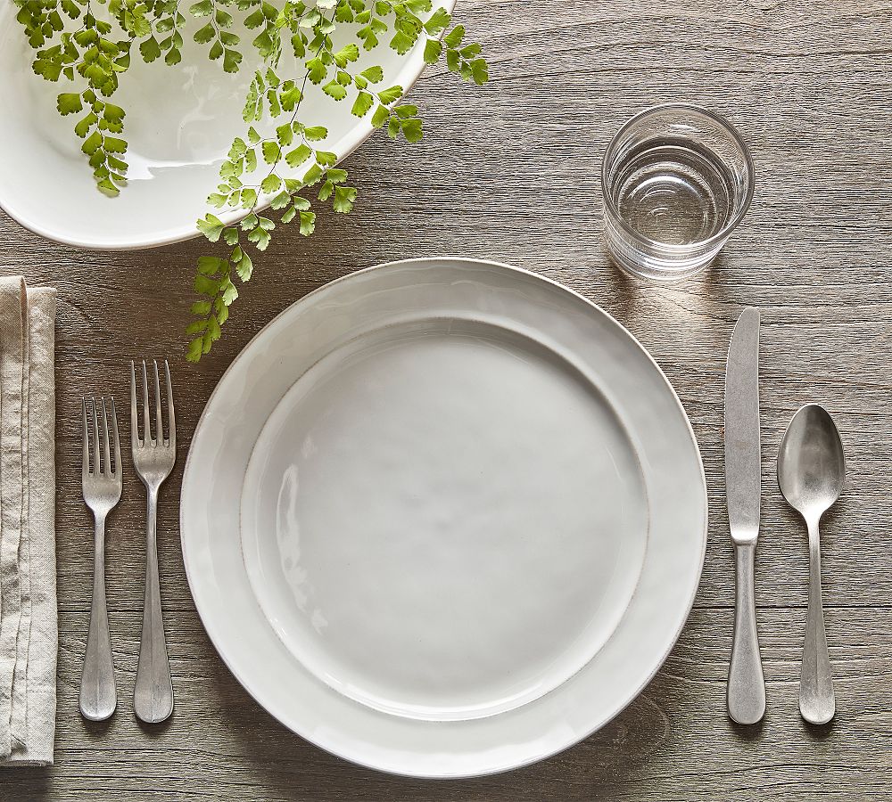 Cambria Handcrafted Stoneware Dinner Plates - Color Stone