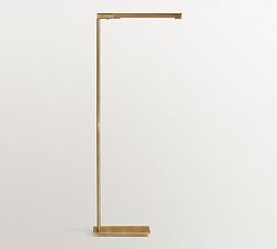 Open Box: Lawrence Metal Task Floor Lamp - Vintage Brass