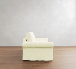 PB Comfort Modern Roll Arm Slipcovered Sleeper Sofa (62"-87")