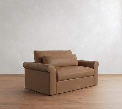 Westwood Roll Arm Deep Seat Leather Sofa (77"&ndash;102")