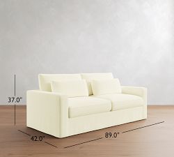 Westwood Square Arm Deep Seat Slipcovered Sleeper Sofa (58"&ndash;89")
