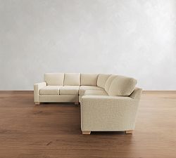 Buchanan Modern Square Arm 3-Piece L-Shaped Curved Wedge Sectional (98")