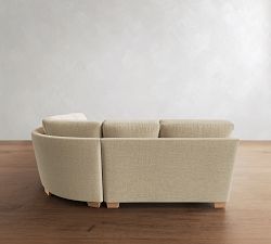 Buchanan Modern Square Arm 3-Piece L-Shaped Curved Wedge Sectional (98")