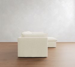 Palmetto Slipcovered Chaise Sectional (121")