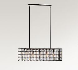 Adeline Crystal Rectangular Chandelier (37"-50")