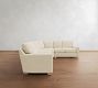 Buchanan Modern Square Arm 3-Piece L-Shaped Curved Wedge Sectional (98")