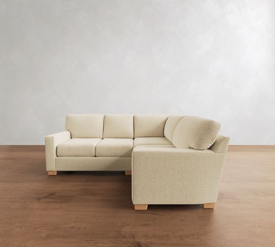 Buchanan Modern Square Arm 3-Piece Sectional (93") by Pottery Barn