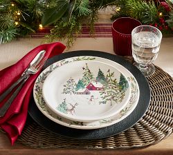 Christmas in the Country 12-Piece Stoneware Dinnerware Set