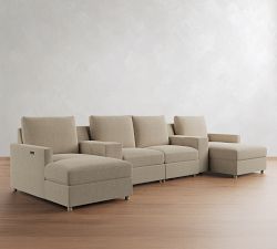 Westwood Slim Arm Power Reclining Double Chaise Sectional (136"-160")