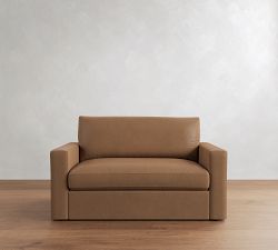 Westwood Square Arm Leather Sofa (65"-125")