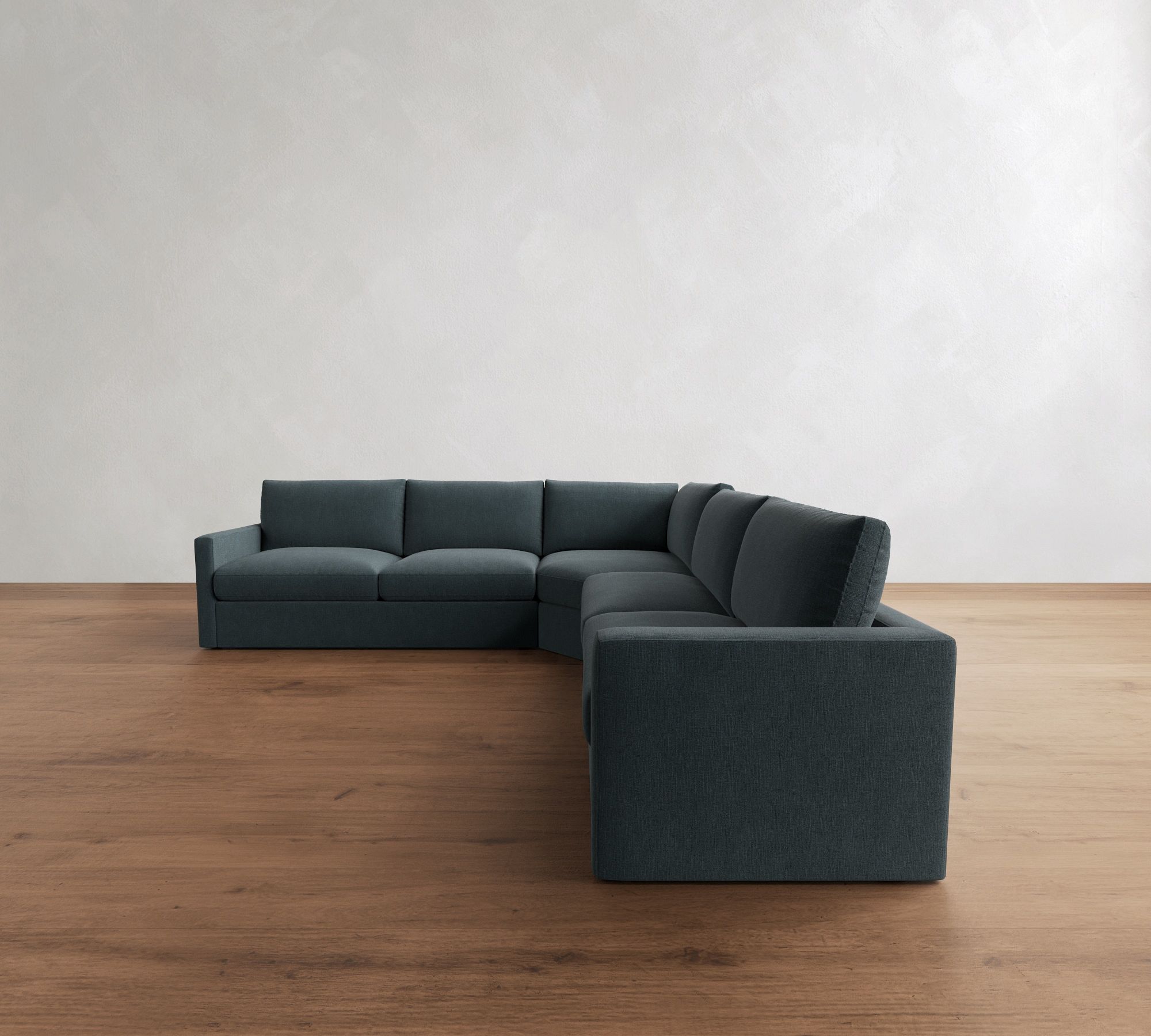 Westwood Slim Arm 3-Piece L-Shaped Wedge Sleeper Sectional (124")
