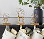 Brass Sculpted Reindeer Stocking Holders