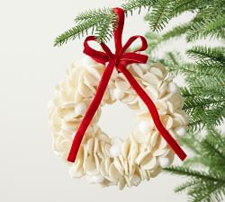Felt Tree and Wreath Ornaments