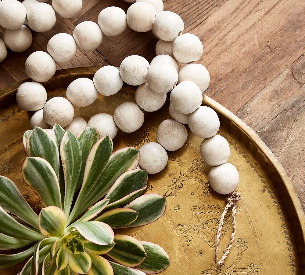 Mango Wood Beaded Garland by Pottery Barn