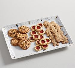 Santa's Reindeer Porcelain Rectangular Serving Platter