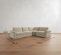 Westwood Roll Arm Slipcovered 3-Piece Wedge Sleeper Sectional (130")