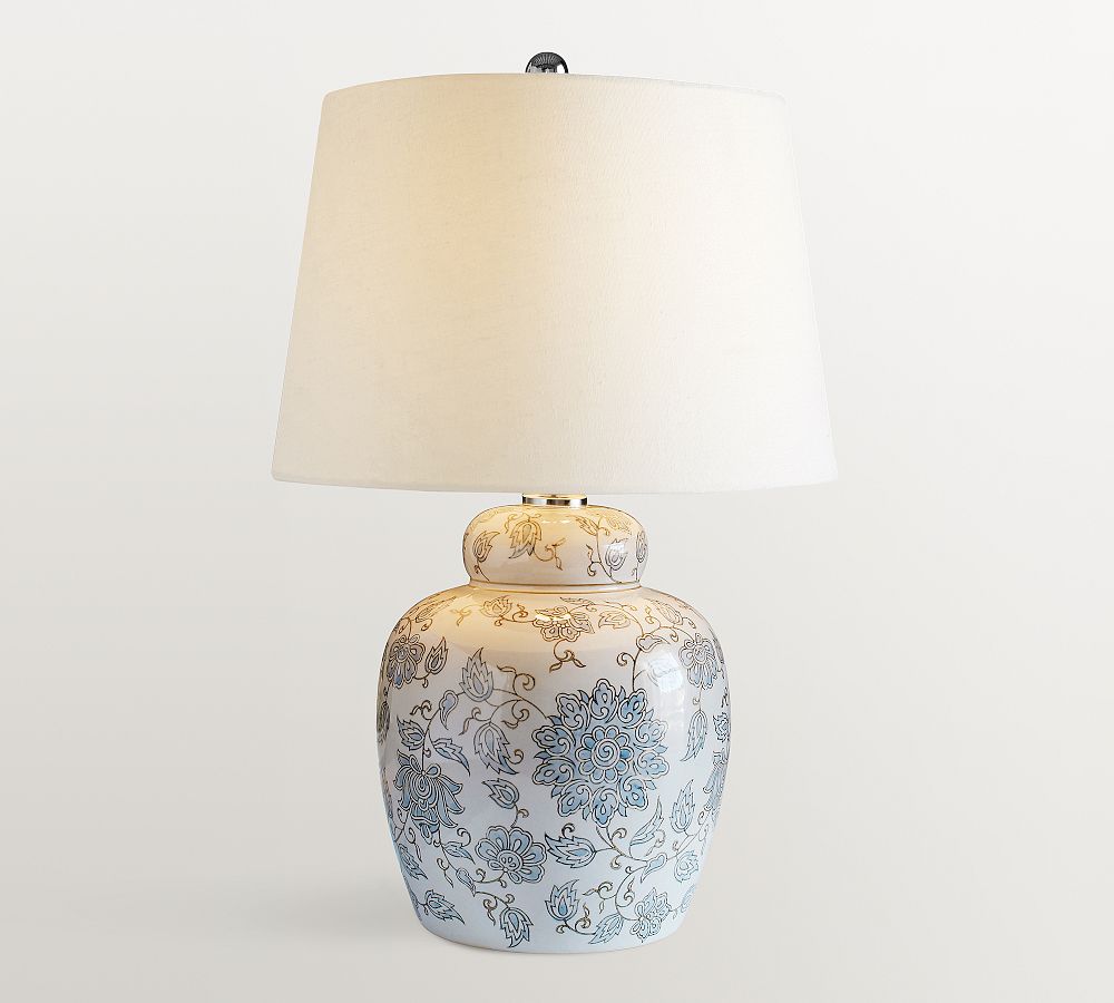 Langley Petite Ceramic Table Lamp (18") by Pottery Barn
