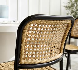 Leucadia Metal &amp; Cane Stackable Bistro Chair