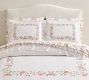 LoveShackFancy Pink Embroidered Rose Duvet Cover