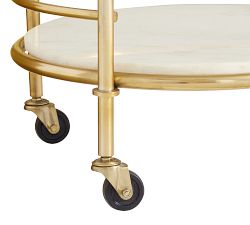Monique Lhuillier Round Marble Bar Cart