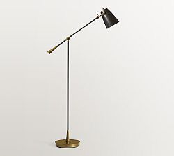 Open Box: Reese Metal Articulating Task Floor Lamp (59") - Bronze &amp; Tumbled Brass