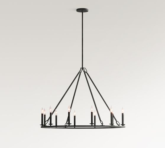 Remington Iron Round Chandelier (42"-60")