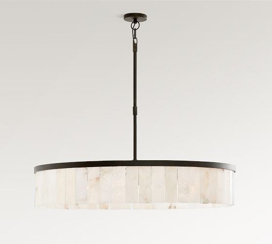 Windham Alabaster Tile Round Chandelier (30"-42") by Pottery Barn