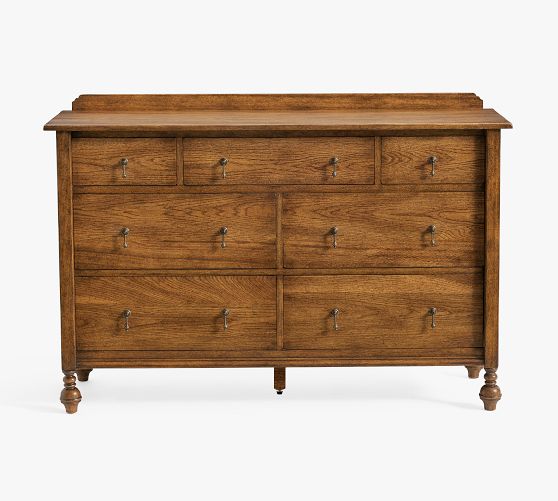 pottery barn brown dresser Wesley Burl 6-Drawer Dresser