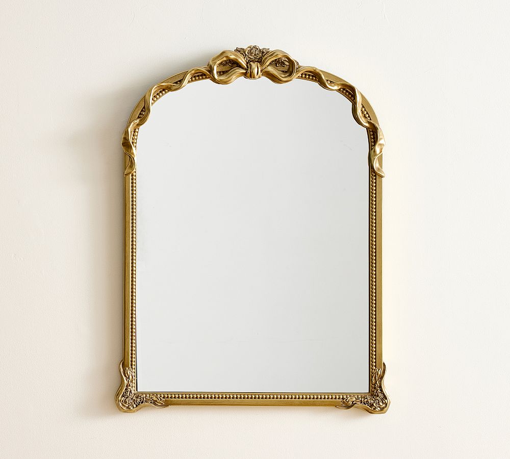 Loveshackfancy Gold Bow Floor Mirror
