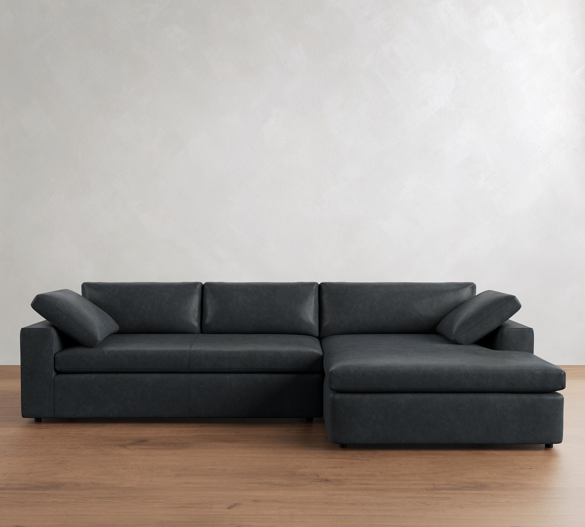 Dream Leather Chaise Sectional (120"&ndash;130") - thumbnail 4