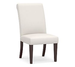 Open Box: PB Comfort Roll Upholstered Dining Chair - Performance Everydaylinen Ivory