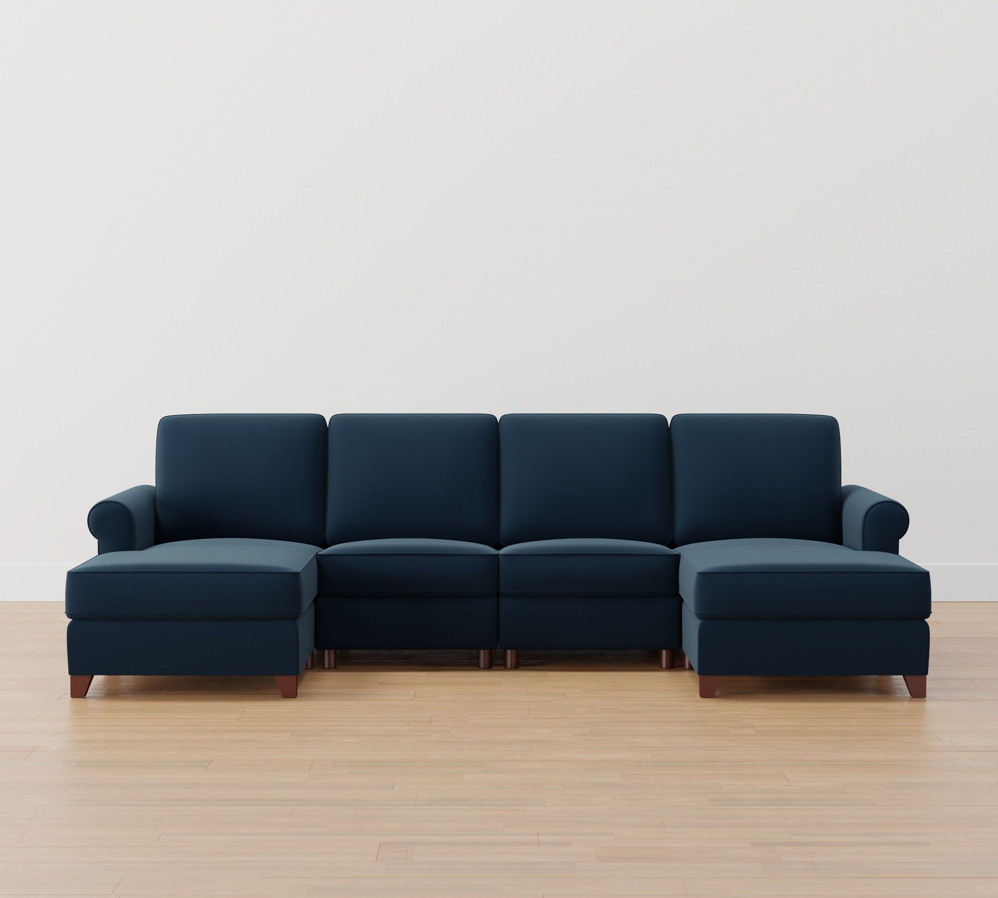 Cameron Roll Arm Power Reclining Double Chaise Sectional (132"&ndash;160)