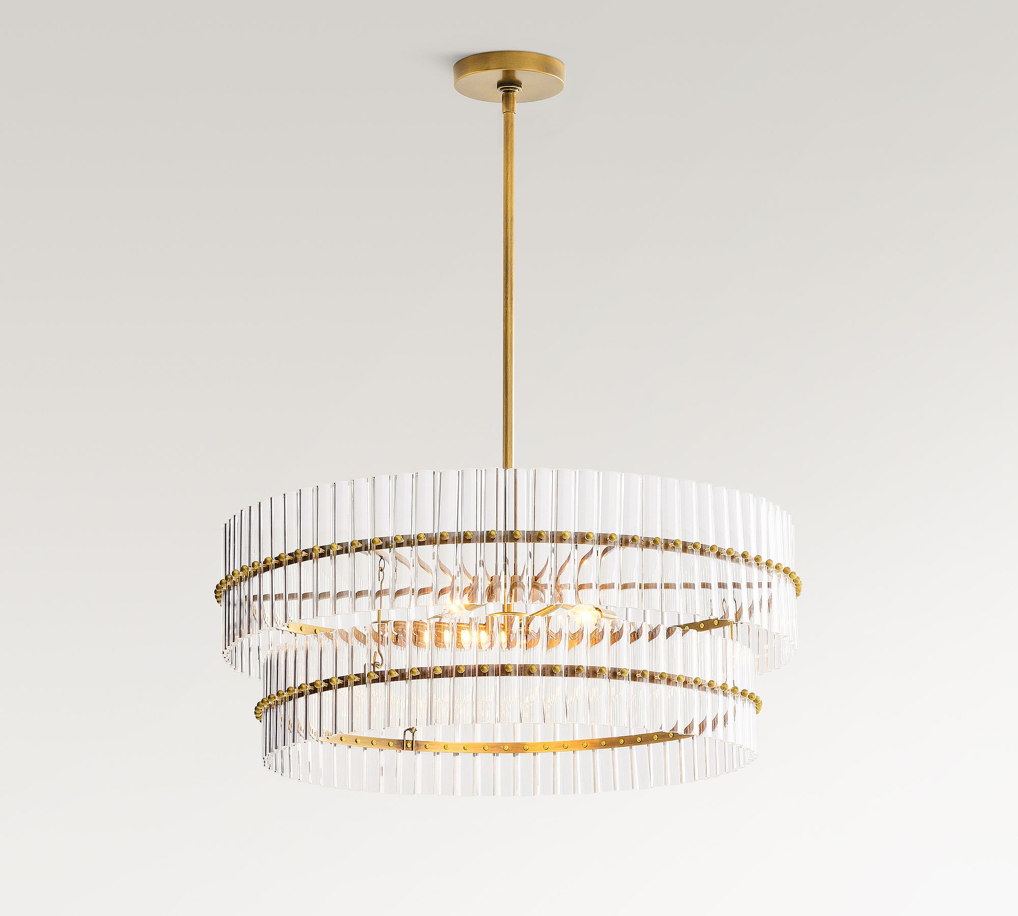Mallory Crystal Round Chandelier (30"-48") - thumbnail 2