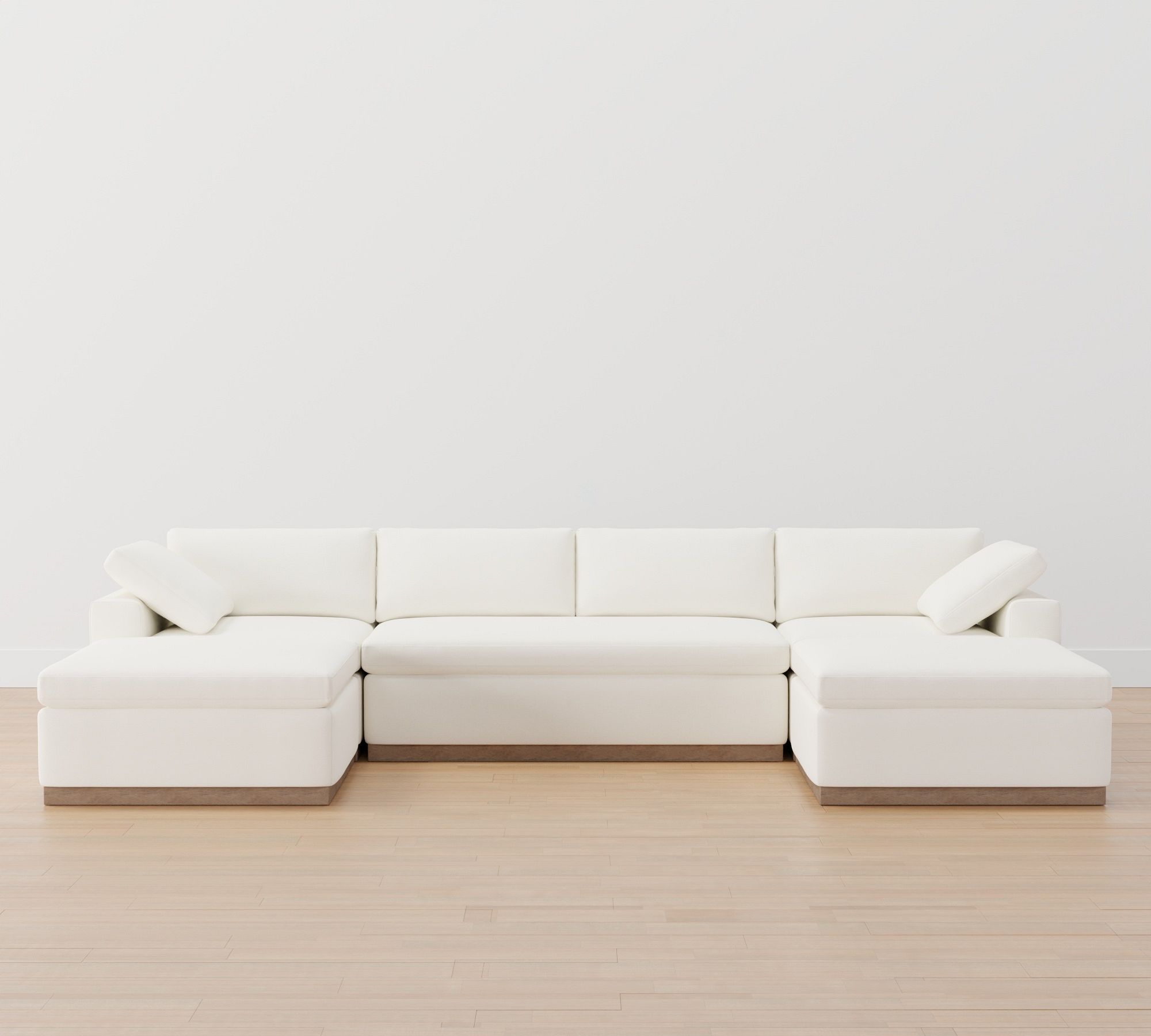 Dream Wood Base Modular 5-Piece Double Chaise Sectional (154") - thumbnail 9