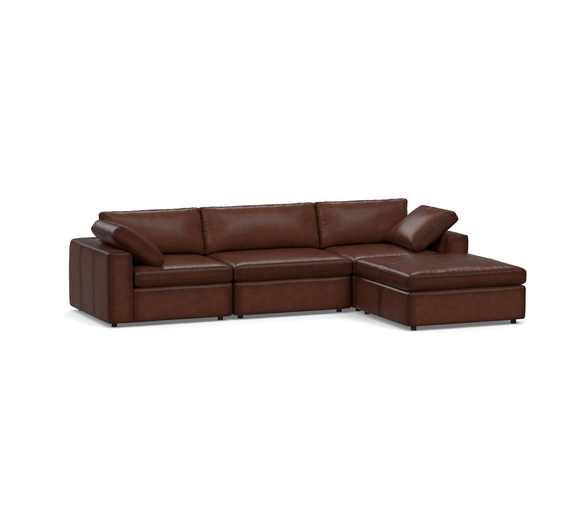 Dream Leather Modular Chaise Sectional (130"&ndash;173") - thumbnail 7