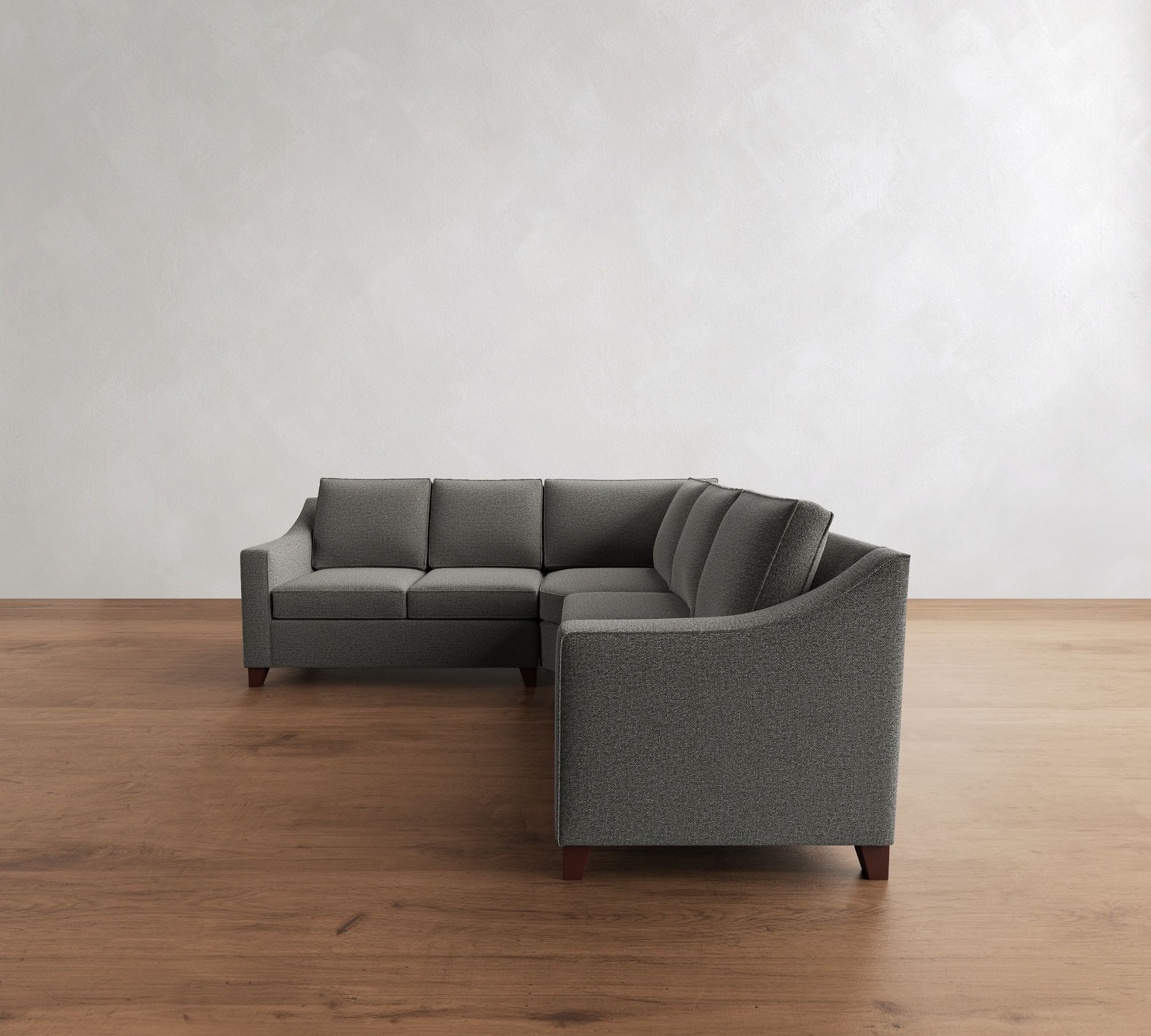 Cameron Slope Arm 3-Piece L-Shaped Wedge Sectional (100")