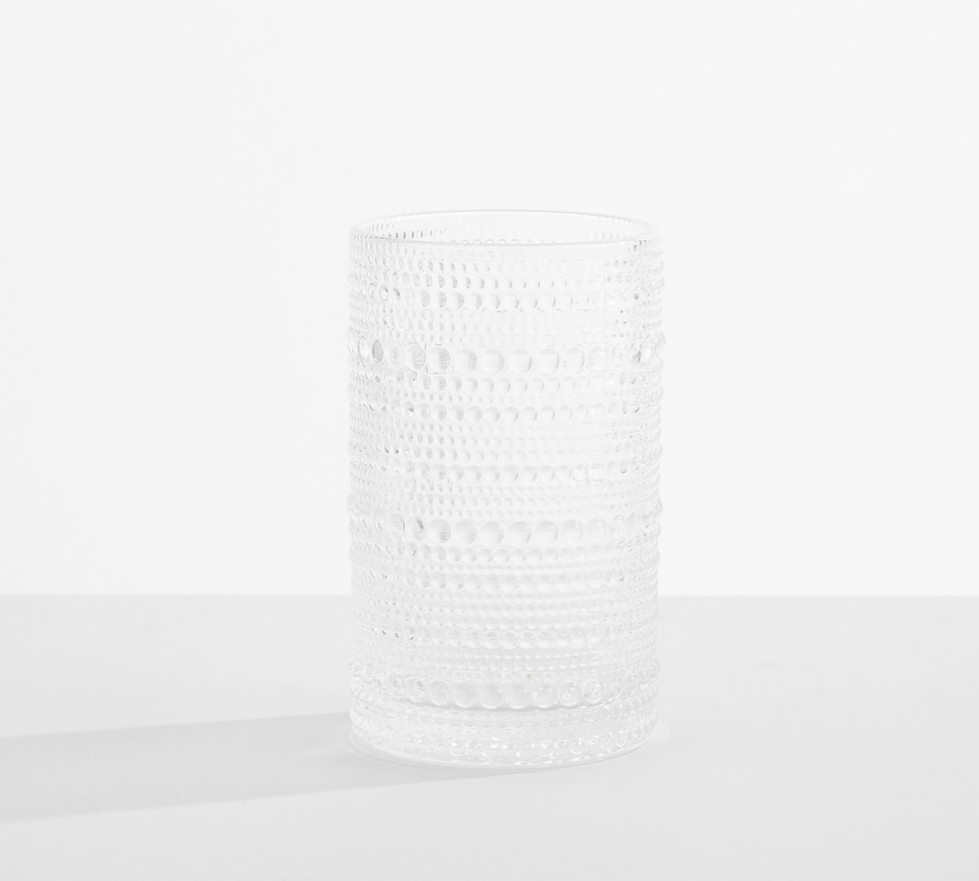 Jupiter Beaded Tumblers - Set of 6 - 13 oz., Set of 6 - Clear